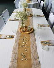 Load image into Gallery viewer, Jute/Lace Table Runners
