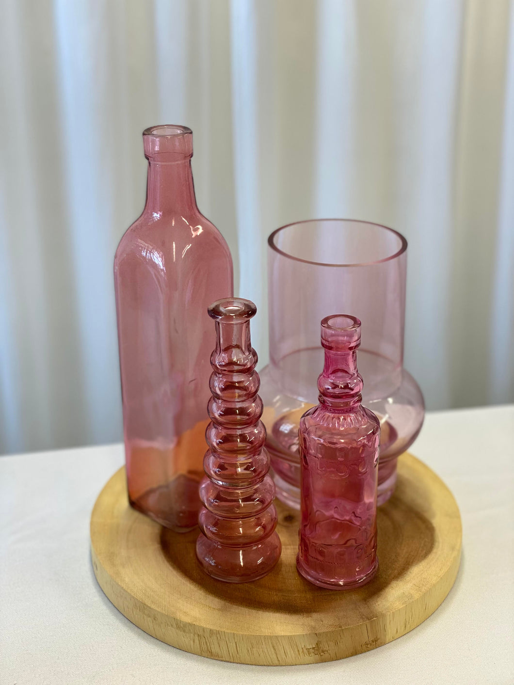 Assorted Glass Bottles/Vases